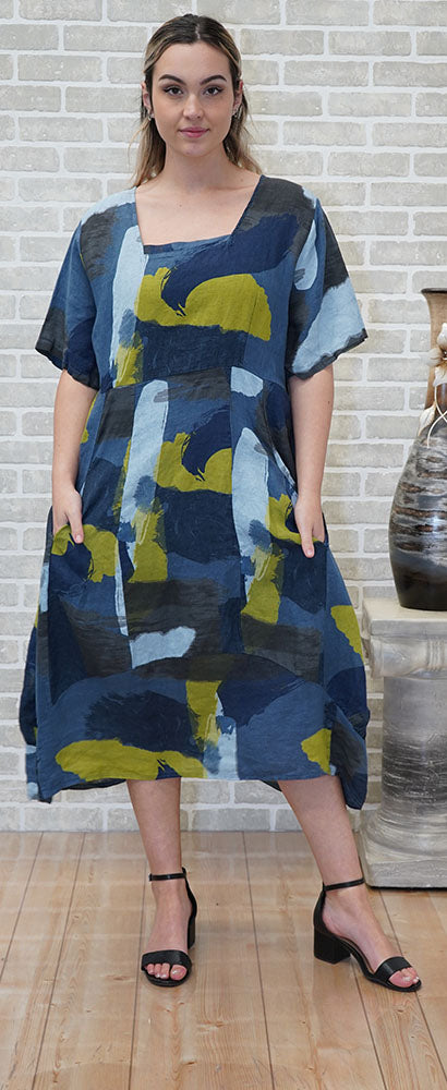 Abstract Print Maxi dress