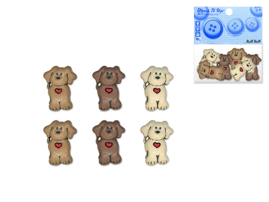 Dogs Button Embellishments