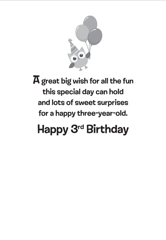 Happy 3rd Birthday Card