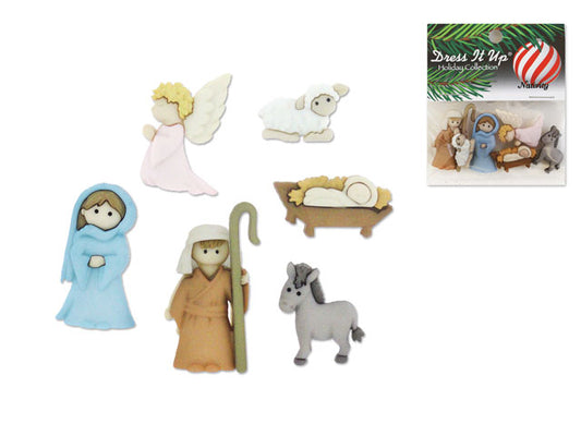 Nativity Button Embellishments