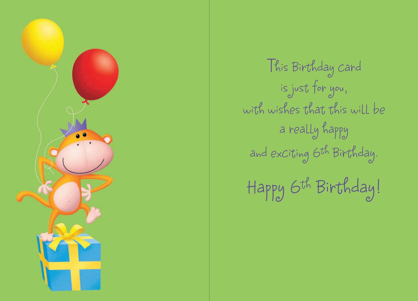 Happy 6th Birthday Card