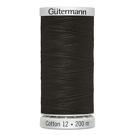 GÜTERMANN Cotton 12wt Thread - Chocolate
