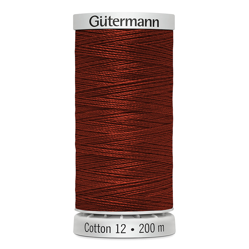 GÜTERMANN Cotton 12wt Thread - Deep Red