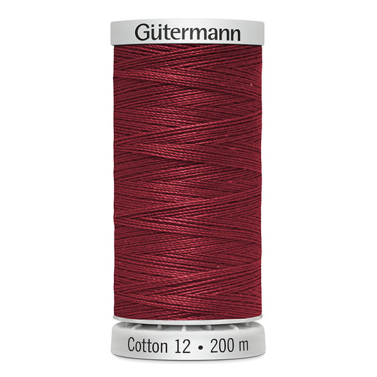 GÜTERMANN Cotton 12wt Thread - Burgundy