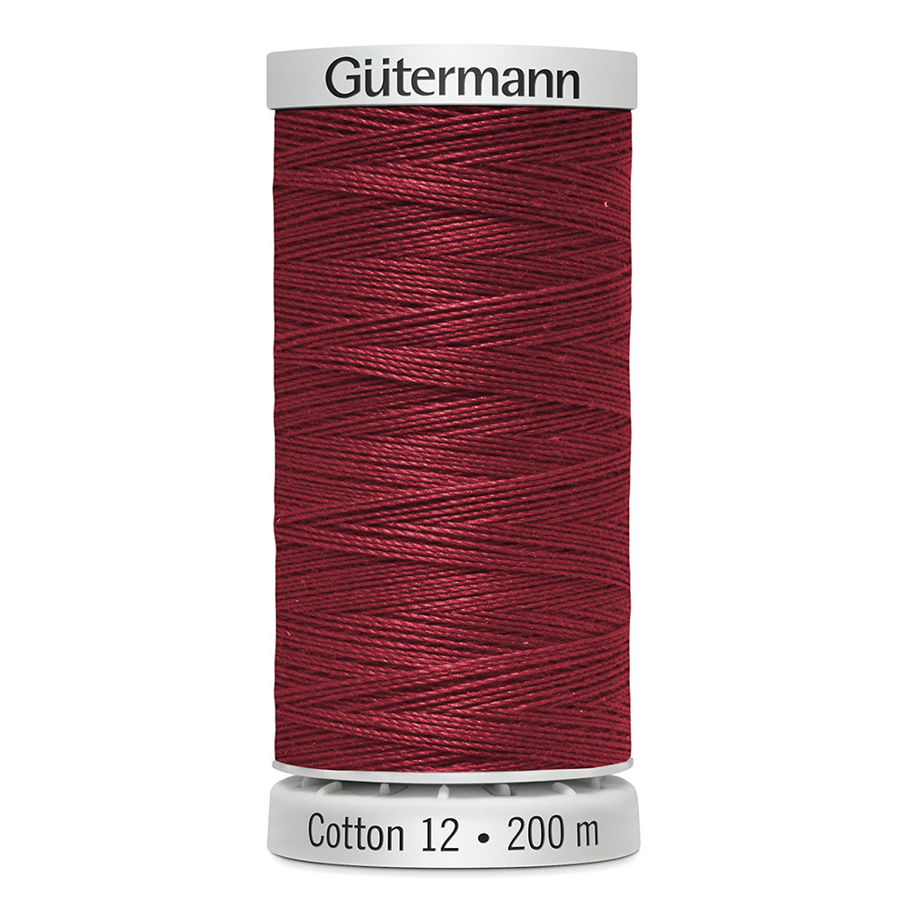 GÜTERMANN Cotton 12wt Thread - Burgundy