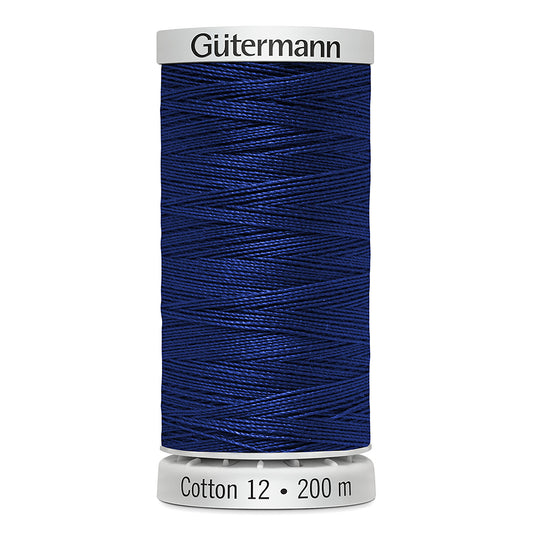 GÜTERMANN Cotton 12wt Thread - Dark Navy