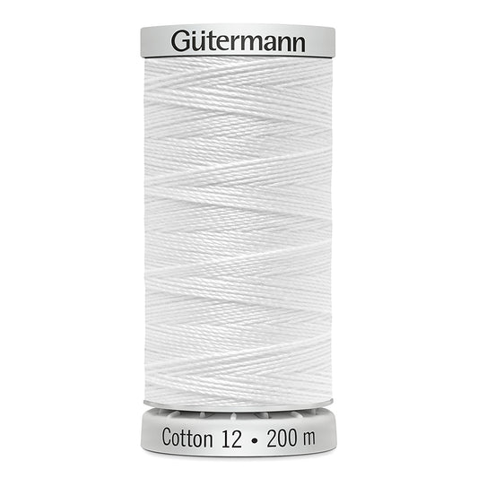 GÜTERMANN Cotton 12wt Thread - White