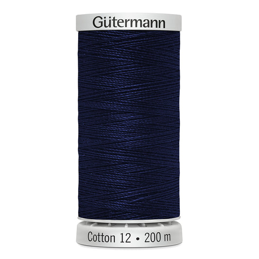 GÜTERMANN Cotton 12wt Thread - Dark Navy