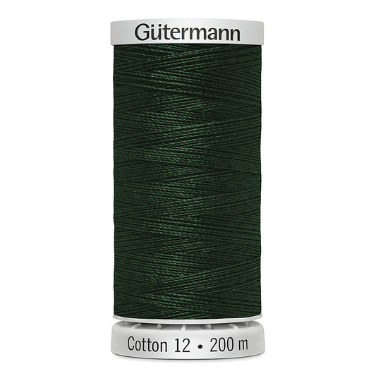 GÜTERMANN Cotton 12wt Thread - Forest Green