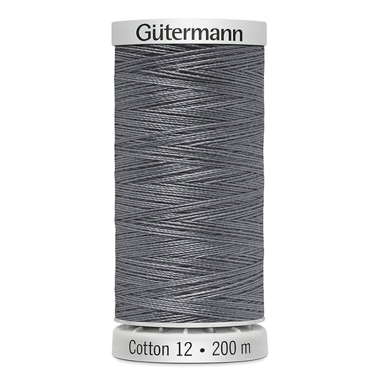 GÜTERMANN Cotton 12wt Thread - Burnt Charcoal