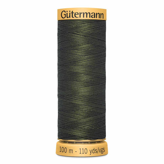 GÜTERMANN Cotton 50wt Thread - Black Olive