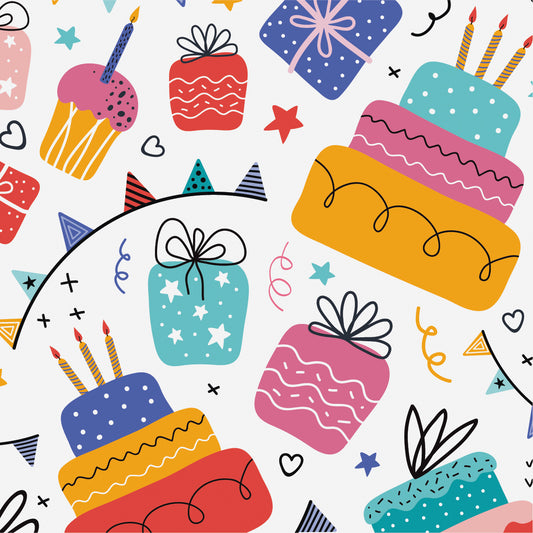 Cake Party Flat Gift Wrap