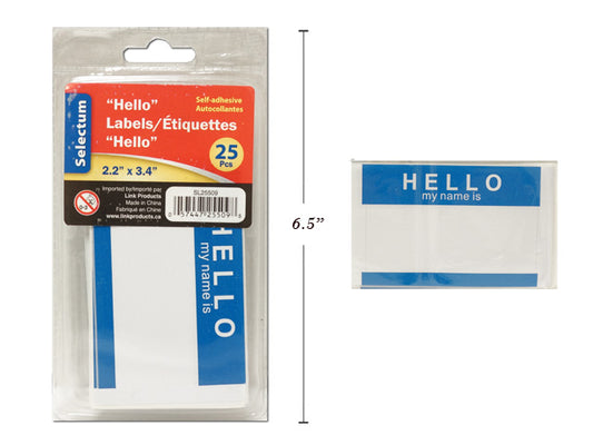 "Hello" Labels
